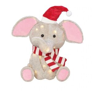 Holiday Living 1.5-ft LED Elephant Christmas Outdoor Decoration Yard Art NEW!